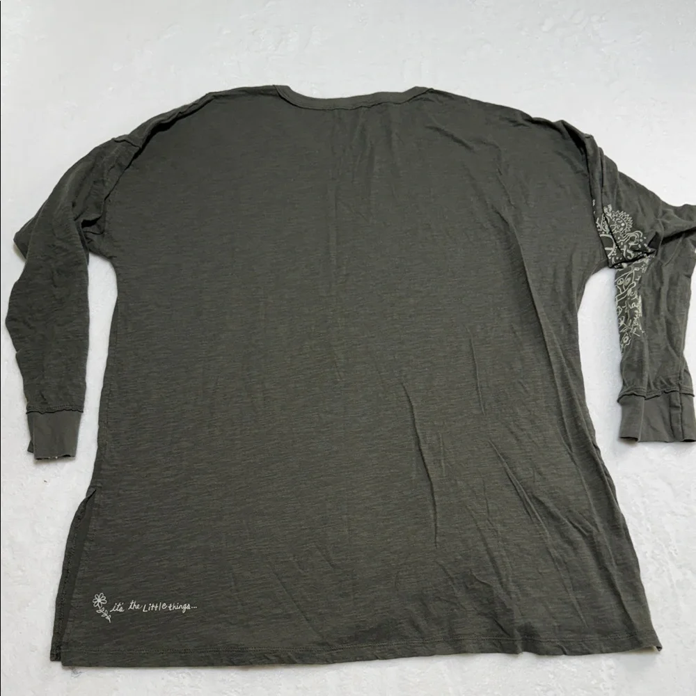NATURAL LIFE Olive Green Graphic Long Sleeve Tee - Picture 5 of 7